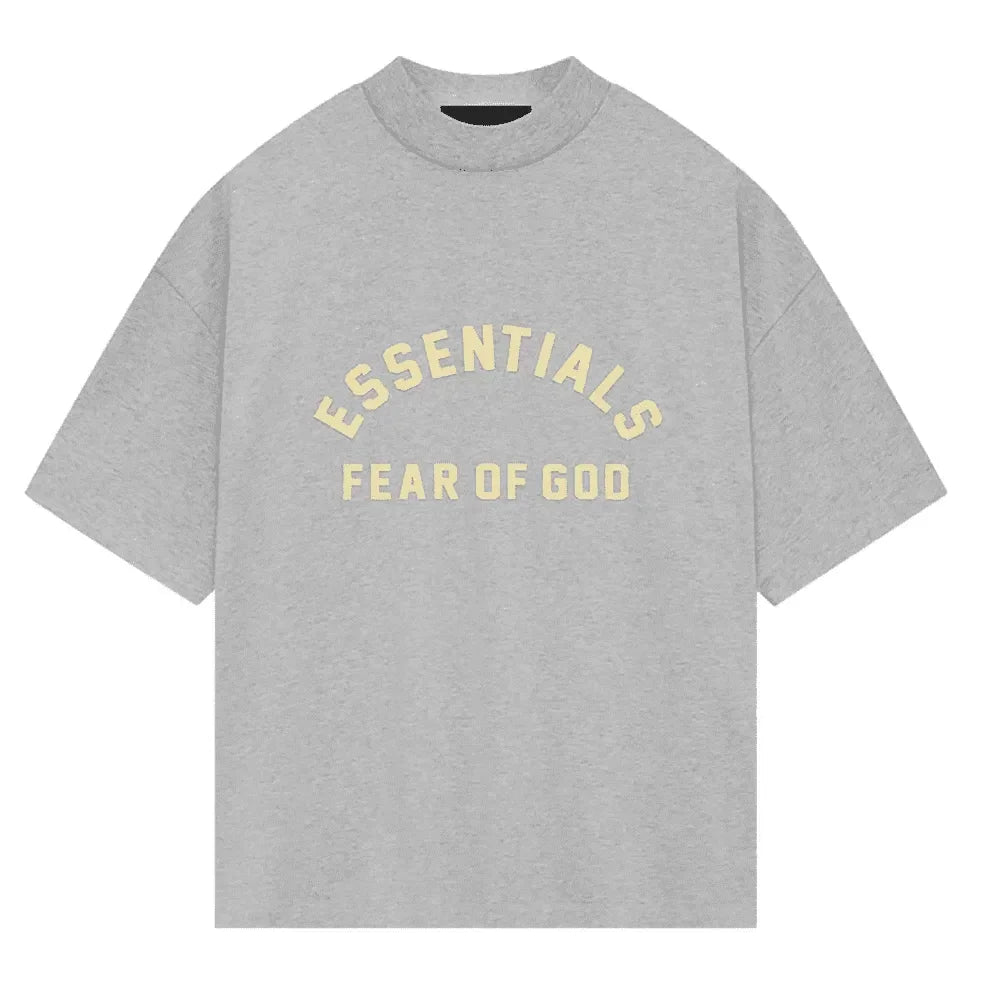 Fear Of God Essentials Heavy Jersey Crewneck T-Shirt Light Heather Grey