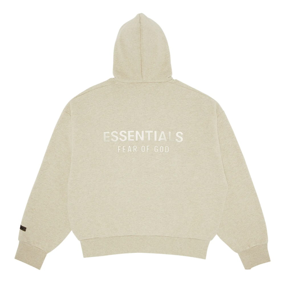 Fear of God Essentials Classic FullZip Hoodie Heather Stone
