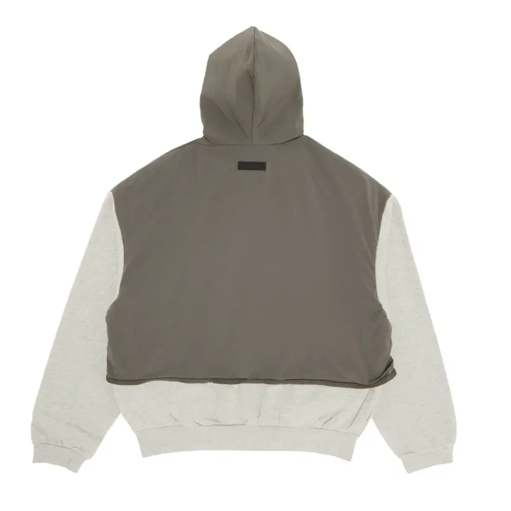 Fear Of God Essentials Nylon Fleece Hooded Sweater Dark Heather Oatmeal/lnk