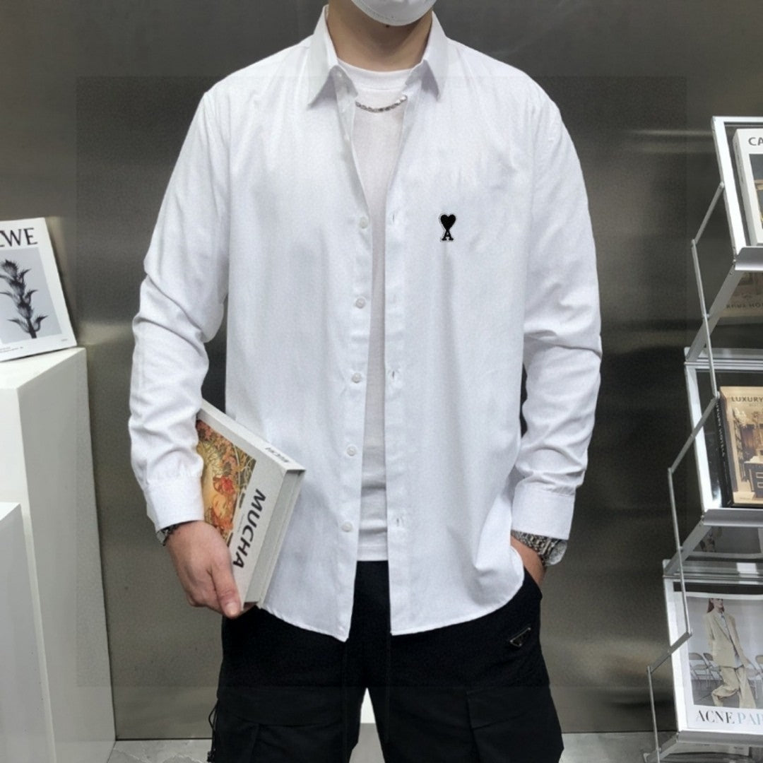 AMI Paris Ami de Coeur Long Sleeve Shirt – Autumn Collection