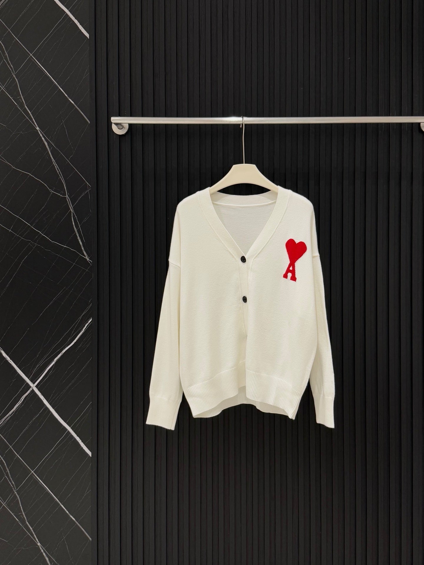 Ami Paris De Coeur Knit Cardigan