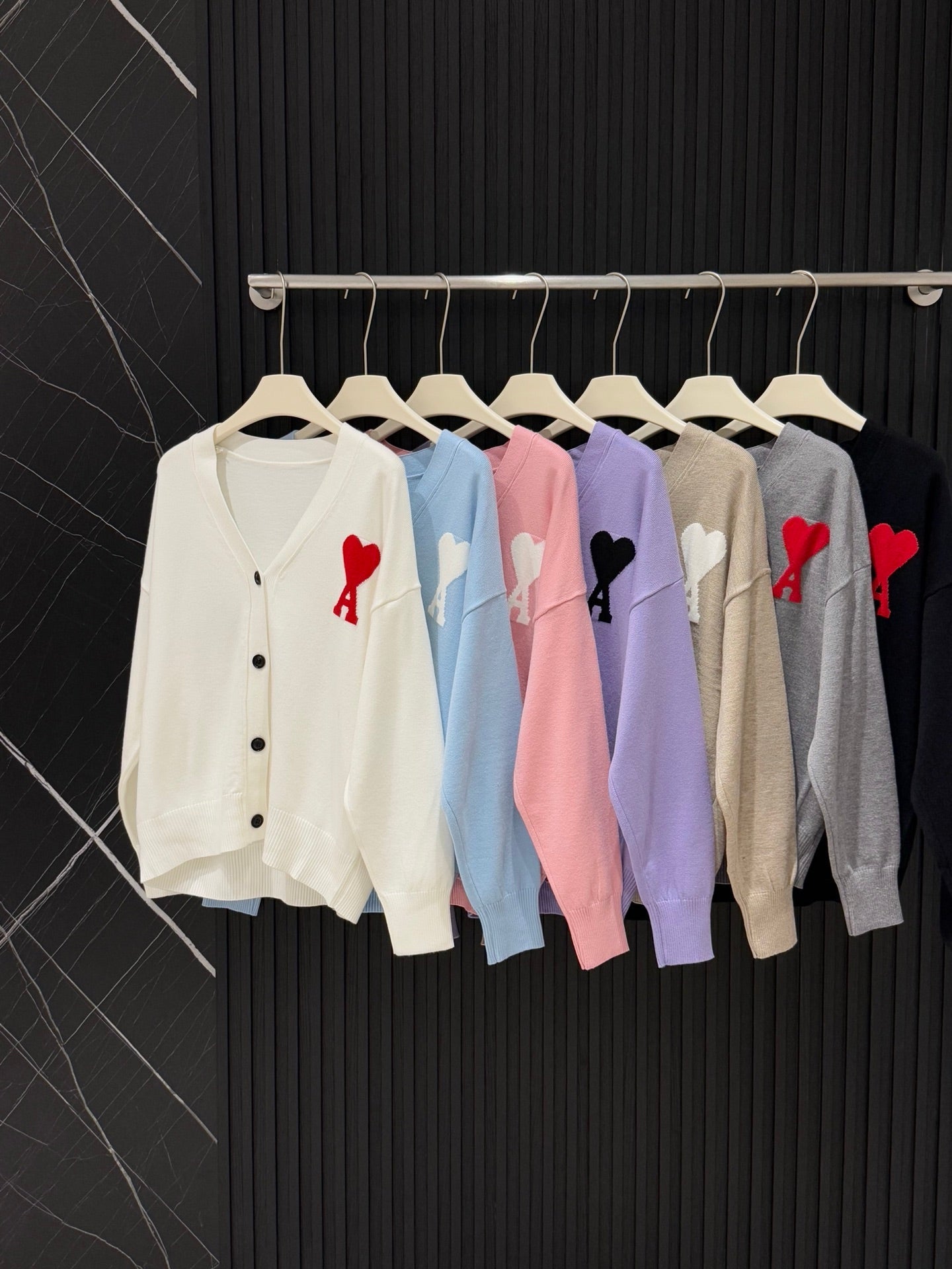 Ami Paris De Coeur Knit Cardigan