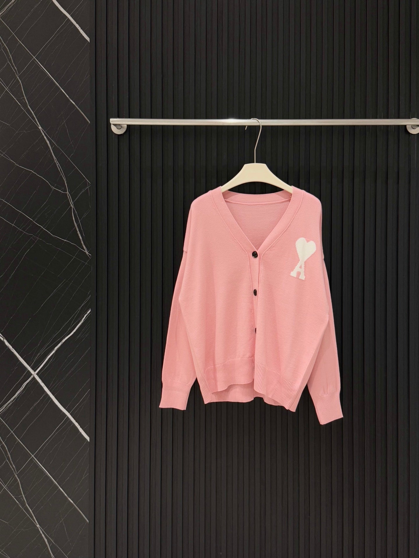 Ami Paris De Coeur Knit Cardigan