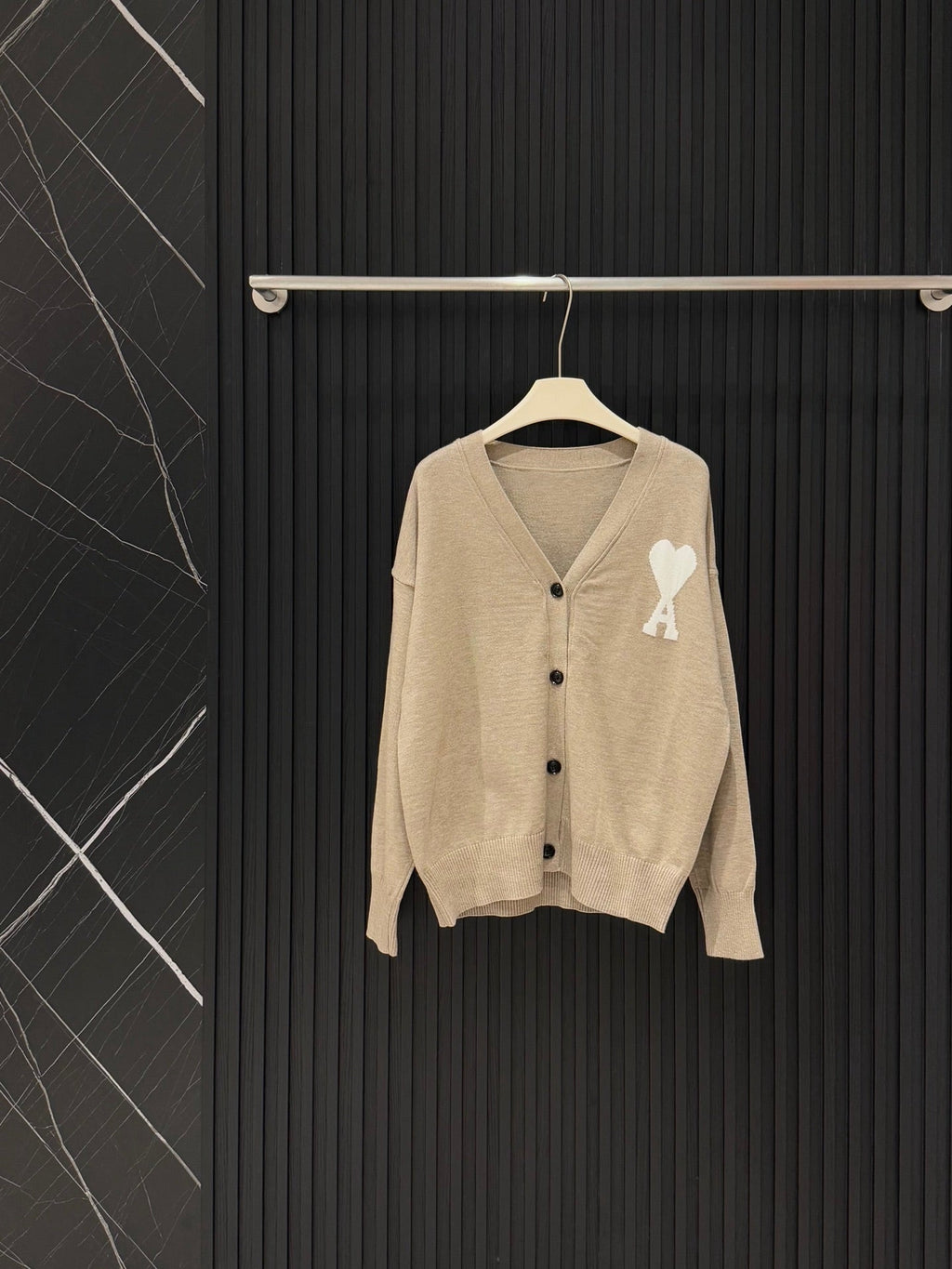 Ami Paris De Coeur Knit Cardigan