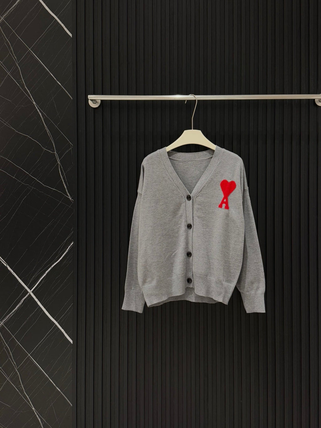 Ami Paris De Coeur Knit Cardigan