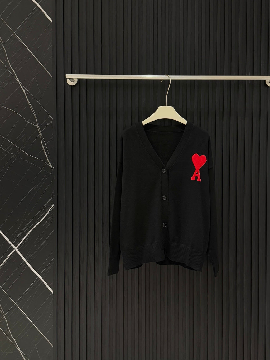 Ami Paris De Coeur Knit Cardigan