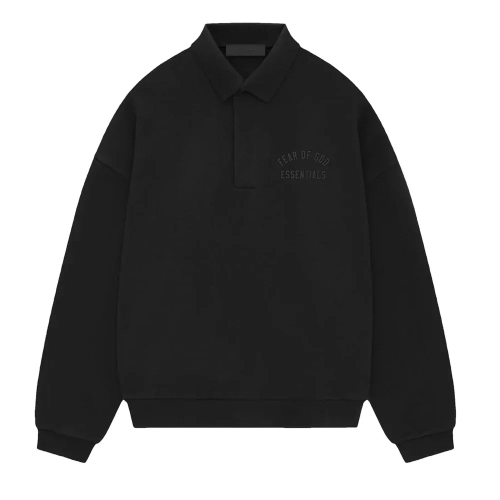 Fear of God Essentials Fleece Polo Black