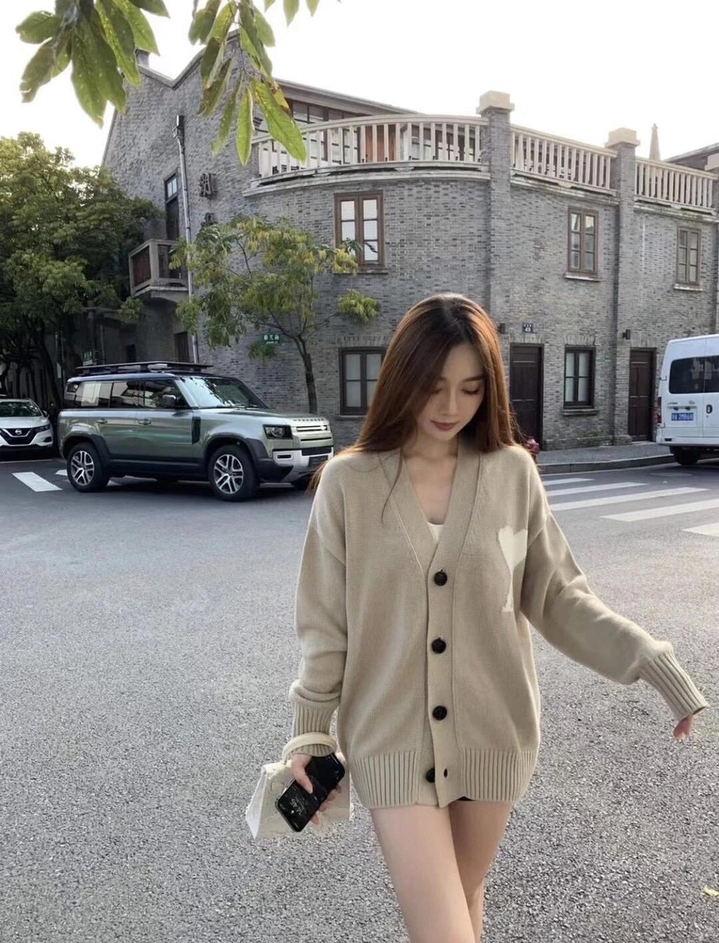 Ami Paris De Coeur Knit Cardigan