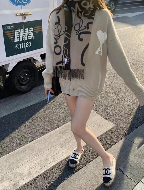 Ami Paris De Coeur Knit Cardigan