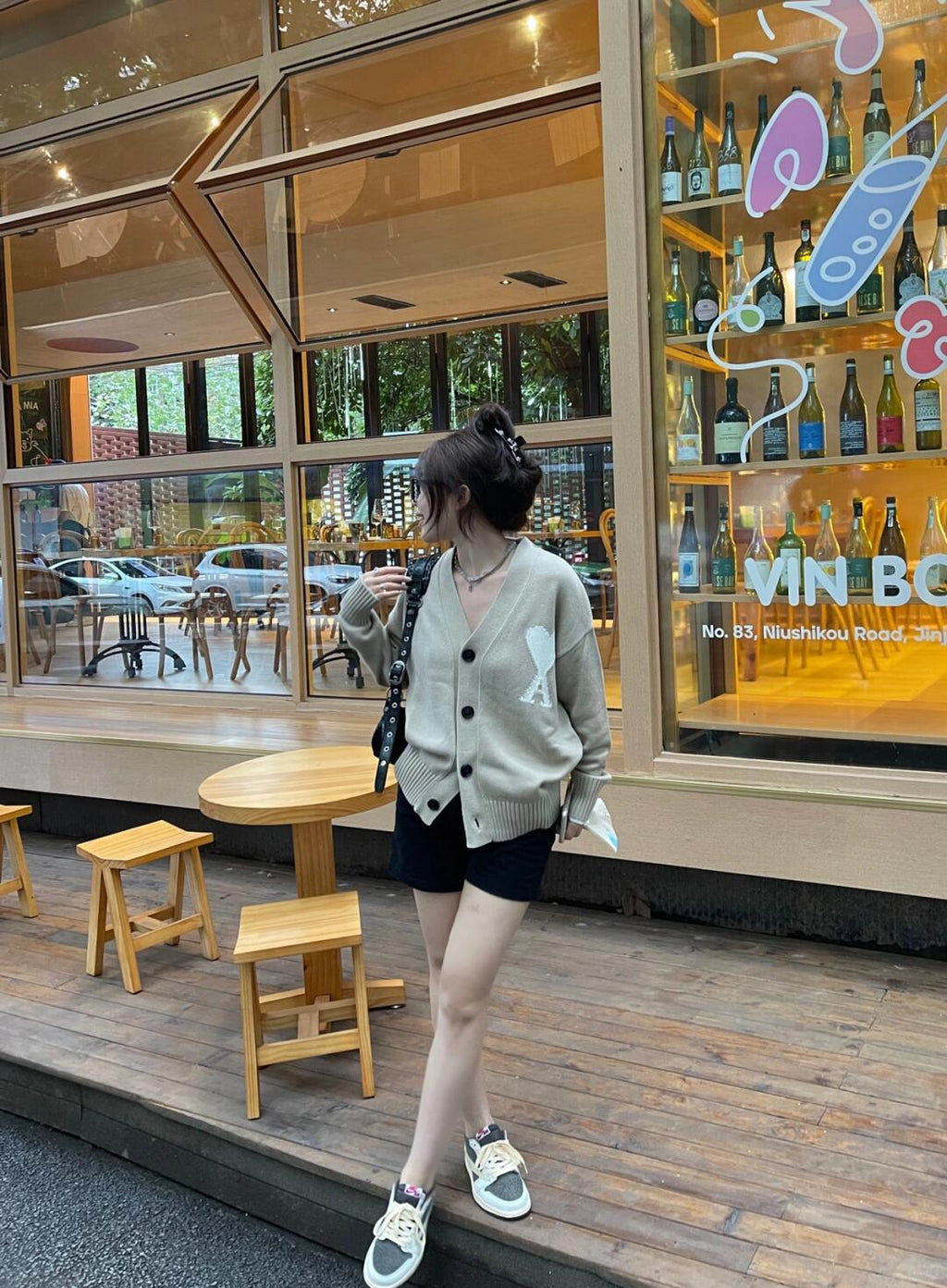 Ami Paris De Coeur Knit Cardigan