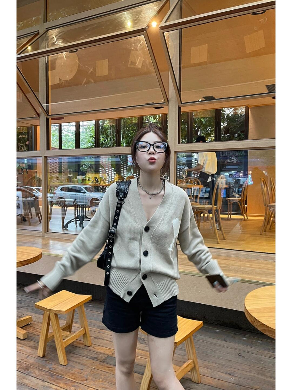 Ami Paris De Coeur Knit Cardigan